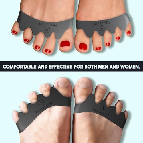 primalstep size xl toe separators - over 50 thicker amp more durable - dr recommended - loved by those with bunions or plantar fasciitis - toe spacers for athletic mobility extra large