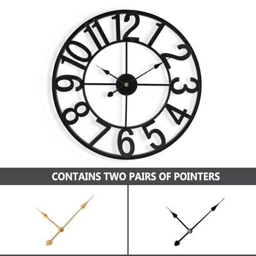 Tatub 24 Inch Retro Metal Wall Clock product