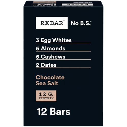 RXBAR Protein Bars, 12g Protein, Gluten Free Snacks, Chocolate Se...