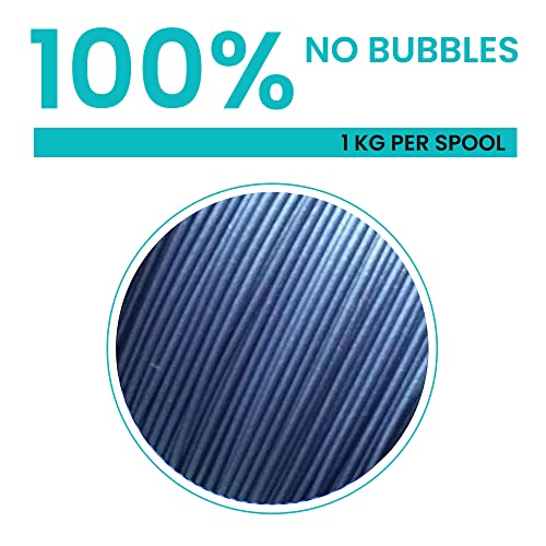 Image of Tesseract Premium PLA + 1.75mm 3D Printing Filament | Dimensional Accuracy + /- 0.03mm | Compatible with Most FDM Printers | 1 KG 3D Printer Filament - PLA Galaxy /Glitter Blue (Quantity 1)