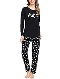 Occasion : ce pyjama en coton est un pyjama décontracté, même pour les dormeurs agités, est un excellent vêtement de nuit pour les femmes, les filles, les adolescentes est un excellent cadeau d'anniversaire, de vacances ou de Noël ou de Nouvel An, également un cadeau idéal pour maman, fille, sœur, grand-mère, petite-fille, tante, nièce, et plus encore.