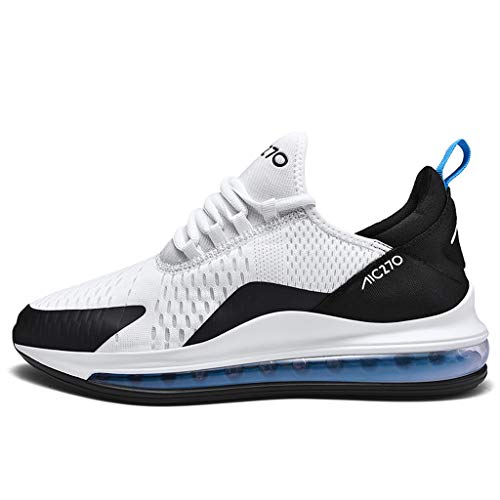 Men Solid High Top Male Air Cushion Mesh Breathable Running Shoes Lightweight Walking Sport Shoes