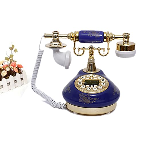 AMZOPDGS Decoración de teléfono Antiguo con Cable 1960, decoración de teléfono con Cable para el hogar/la Oficina, Estilo Antiguo de cerámica, Color Opcional