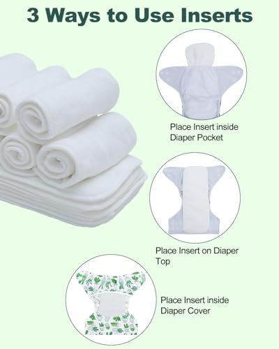 Babygoal 12T-155 Reusable Cloth Diaper Inserts Pack Of 12 thumb #3