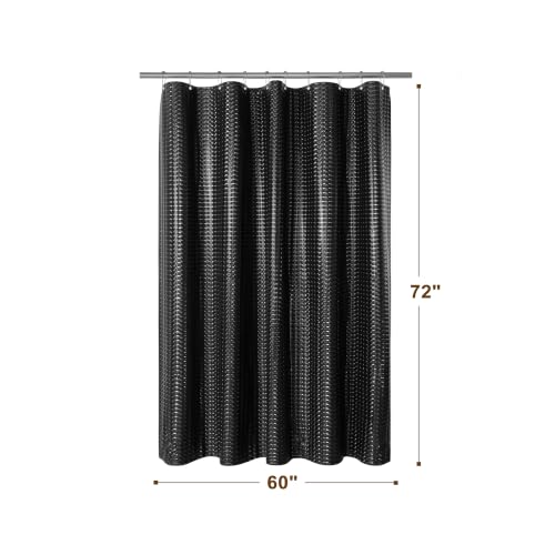Image of Barossa Design 60x72 Shower Curtain Liner, Dimensional Black