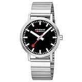 Mondaine Classic Official Swiss Railways Watch | Black/Metal Bracelet