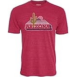 Reserve Collection by Blue 84 Arizona Wildcats Tri-Blend T-Shirt Vintage Retro Team Color, Red, Large