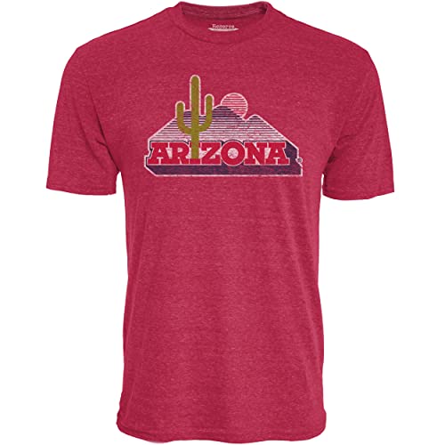 Reserve Collection by Blue 84 Arizona Wildcats Tri-Blend T-Shirt Vintage Retro Team Color, Red, Small