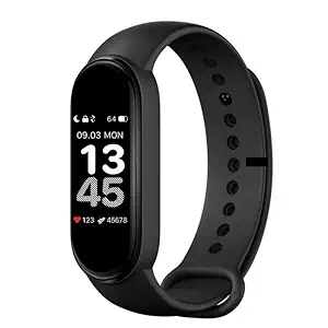 Exxelo Smart Fitness Band M9 Lite Bracelet/Fitband with Heart Rate Monitor Sensor, OLED Display, Bluetooth, Waterproof Sports Health Activity Tracker Watch for All Boys & Girls