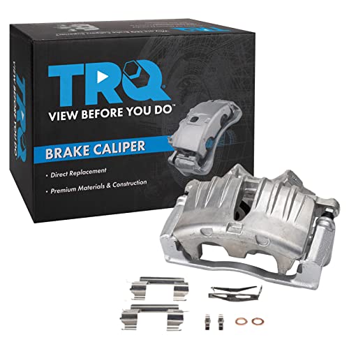 Image of TRQ Front Left Brake Caliper w /Bracket Drivers Side