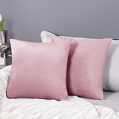 HAUSSY Set Di 2 Federe Per Cuscini In Velluto A Coste Rosse, 55x55 Cm – Morbide E Eleganti, Solo Fodere - 2