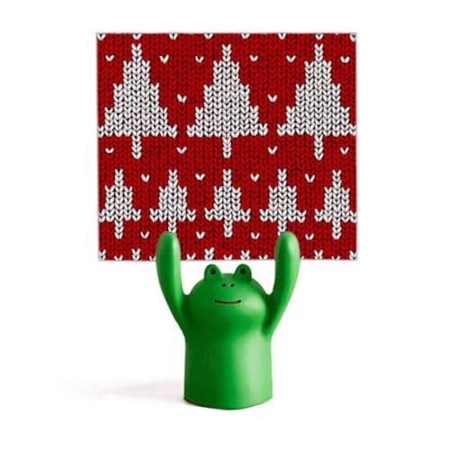 Support de mémo en tricot style scandinave porte-note grenouille dessin animé et arbre