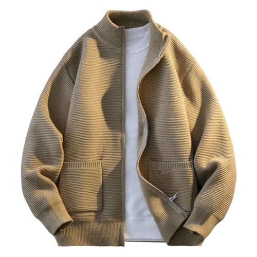 Jersey de punto informal transpirable para hombre ideal como ropa de abrigo ligera