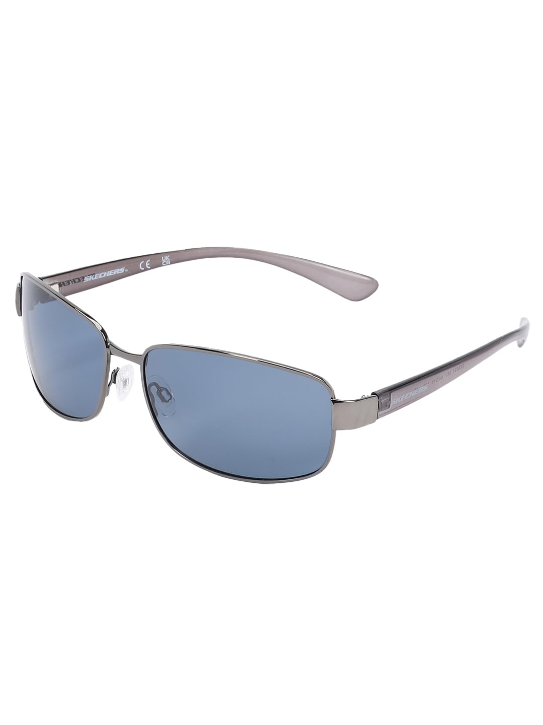 Men Polarized Rectangular Grey Sunglasses, Large-image-2