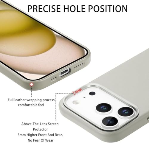 Coque magnétique iPhone 17 rouge protégeant l'objectif des chocs en cuir - 4