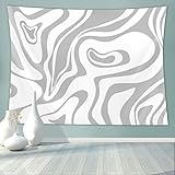 FEILUOKE Grey Tapestry Wall Hanging College Dorm Bedroom Living Room Decor Aesthetics Abstract Art Poster Tapestry 60x40 Inches