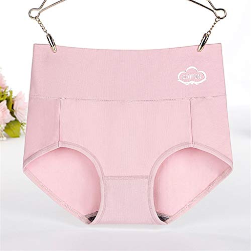 YMXDHZ 3 Piezas De Talla Grande XXXL Grafito Fino Bragas De Algodón Para Mujer Bragas De Cintura Alta Ropa Interior Del Vientre (Color : Pink+Asak+purple, Size : XXX-Large)