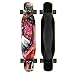 Skateboard 7 Strati Longboard in Acero Passa Attraverso Uno Stile Libero Completo Crociere da Ballo Skateboard 47 Pollici Principiante Adulto Gioventù Spazzola Strada Doppio Calcio concavo
