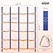 TOPNEW Climbing Net for Kids Outdoor, Portable Ninja Cargo Net Rope Ladder Monkey Bars for Ninja Slackline, Jungle Gyms, Swing Set, Warrior Style Obstacle Courses for Outdoor Treehouse