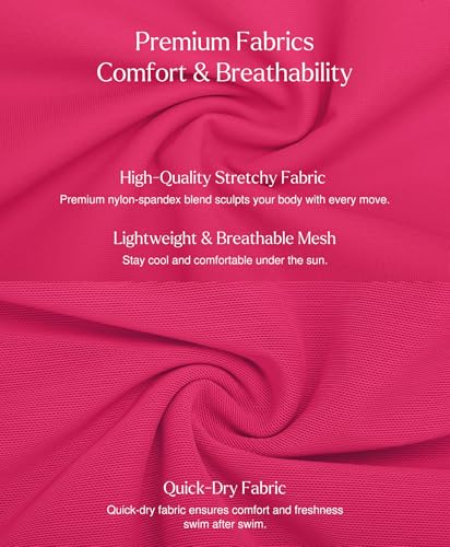 Popilush Tummy Control Swimsuits for Women - Ruched One Piece Shapewear Bathing Suit Twist Front Swimwear4