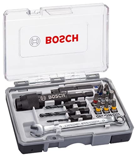 Bosch Accessories 2607002786 Coffret drill & drive - 3 en 1 : pré-perçage, fraisage et vissage ph2; ph2; pz2; sl5; h4; h5; t15; t20; t25