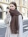 Wander Agio Unisex Scarves Pure Cozy Winter Warm Wrap Ribbed Shawl for Men Women Fall Soft Textured Fashion Solid Scarf Coffee 7