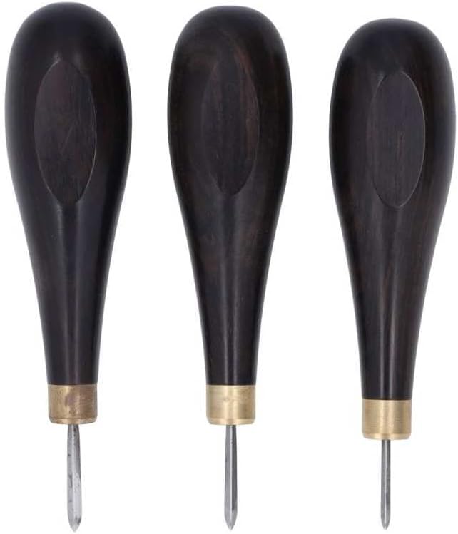 Leather Craft Sewing Awl High Hardness Sandalwood Stitching Awl for DIY Leather for Sewing