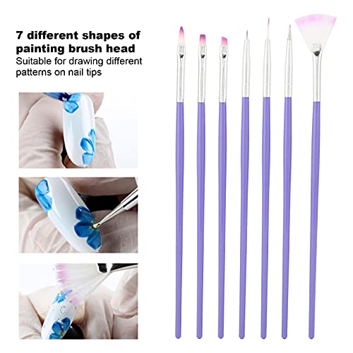 Nail Art Pinsel, Ergonomischer Fester Nagellackpinsel Umweltfreundlich Flexibel für Zuhause für Kunstkreation für… – Bild 8