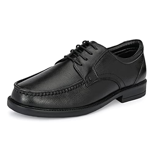 Image of Auserio Men's Full Grain Leather Derby Lace Up Formal Shoes | Anti Skid Sole & Waxed Laces | Antimicrobial & Heat-Insulating | Memory Foam Padded Insole | Shoes for Office & Parties (SSE 231.232.233)