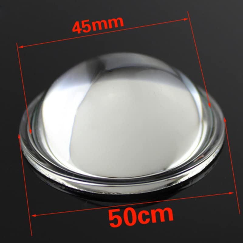 Generico LITAO-XIE, 1 PZ 50mm Dia Vetro Ottico 50mm Lunghezza Focale Ad Alta Potenza LED Plano Lente Convessa Lente di Messa A Fuoco del Proiettore