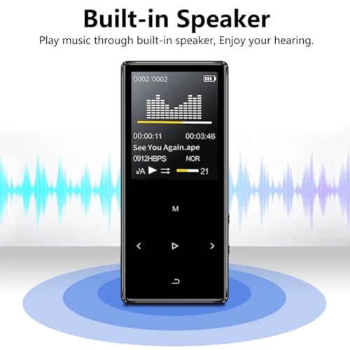 Baladeur Audio HiFi 40 Go Lecteur MP3 Bluetooth Sans Perte Écran X2