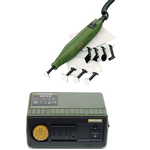 Proxxon 28594 PS 13 12V Electric Pen Sander, Proxxon 38704 NG 5/E Transformer