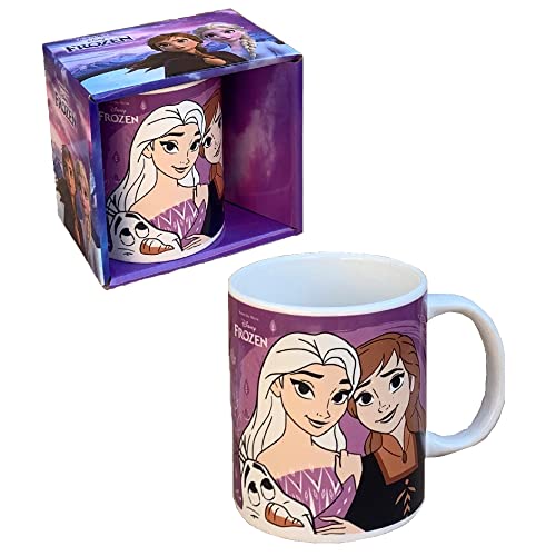 Tasse en céramique, Frozen II, Disney, Elsa et Anna, tasse tasse 350 ml, en boîte