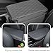 Couslcd Car Center Console Cover, Universal Center Console Protector Pad with Soft Microfiber Leather & 2 Storage Pockets, Non-Slip Cushion for Car SUV Truck Interior Accessories (Gray)