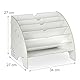 Relaxdays Dokumentenablage, 6 Ablagefächer, DIN A4, HxBxT: 27 x 34 x 27 cm, Büro & Schule, Büro-Organizer, MDF, weiß