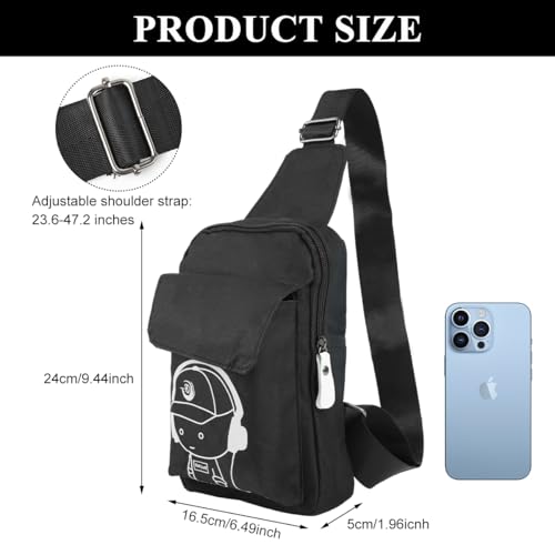 Image of GUSTAVE Sling Bag for Men And Women, Small Crossbody Bags for Men Oxford Cloth Waterproof Lightweight Side Bag Shoulder Bag Men for Outdoors Traveling Casual