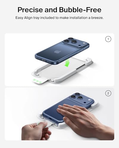Belkin ScreenForce InvisiGlass Privacy Screen Protector for iPhone 17 Pro Max, Scratch-Resistant Impact Protection w/Included Easy Align Tray for Bubble Free Application - Made with Recycled Glass - image 8