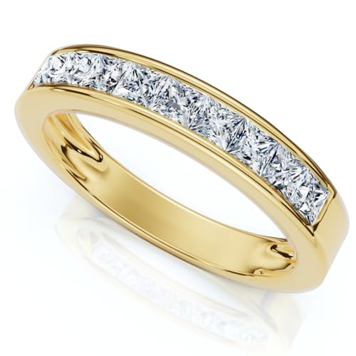 Pompeii Yellow Gold 1/2ct Princess Cut Diamond Wedding Ring