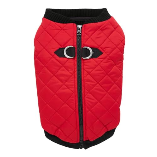 Image of Gooby Fashion Vest Dog Jacket, Red, Medium