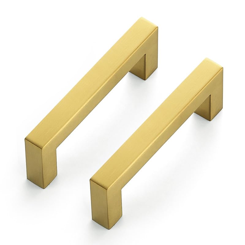 Ravinte Pack of 20 Cabinet Handles, 96 mm, Furniture Handles, Gold Handles for Kitchen Cabinets Cabinet Handles