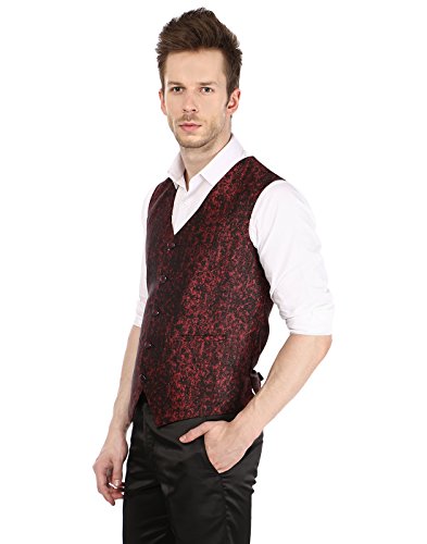 Image of PLATINUM STUDIO Men's Waistcoat (NJ-796-MRN-38 Maroon 38)