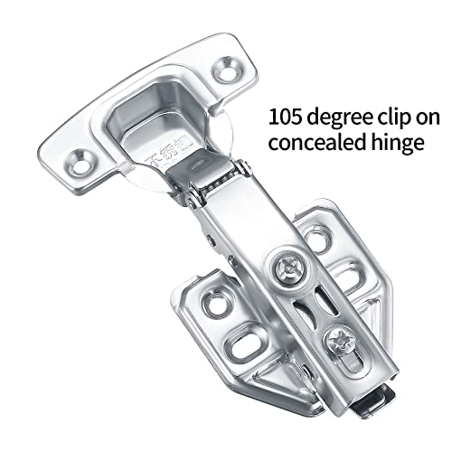 1 Pair/2 Pcs Full Overlay Soft Closing Cabinet Hinges, Face Frame Clip On Cabinet Door Hinges, Soft Close 1/2 Inch Overlay Kitchen Cabinet Cupboard Door Hinges (Item Package Quantity：1) #TOP4