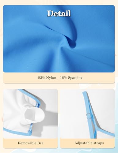Image of Girls Swimsuit Bikini Set and Cover Up Skirt 3PCS Bathing Suit Removable Knot Dual-Use Girls Swimsuits Size 7-16