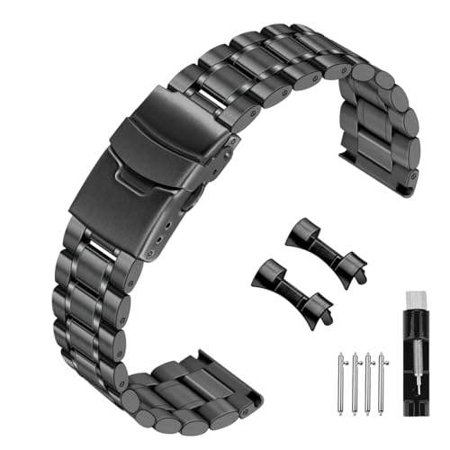 Correa de reloj de acero inoxidable Kai Tian resistente de metal plata y oro