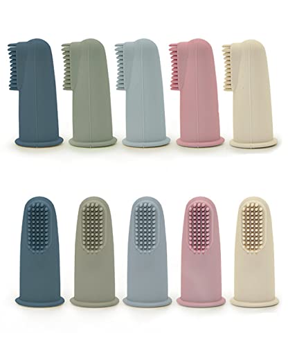 Spazzolino Da Dito Per Cani Anatomico – Setole In Silicone Morbido, Rimozione Placca, Barriera Antimorso, Ideale Per Igiene Orale Cani E Gatti, Qualità Giapponese, Taglia Unica