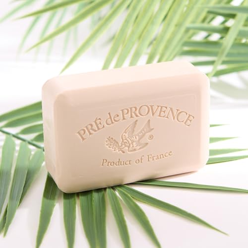 Image of Pre de Provence Artisanal Soap Bar, Enriched with Organic Shea Butter, Natural French Skincare, Quad Milled for Rich Smooth Lather, 8.8 Ounce, Coconut