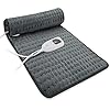 Heating Pad Electric Heat Pad, Hot Heated Pad,Moist Heat Heating Pad Moist and Dry Heat,Multiple Temp and Timer Settings (Gray green, 24"X12")