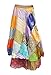 Sari Silk Vintage Patchwork Wraparound Long Skirt - Embrace Timeless Elegance with This Stunning Ethnic Fashion Piece, Perfect for Any Occasion or Casual Outing! Multi