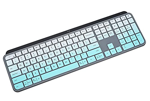 Image of CASEDAO Keyboard Cover for Logitech MX Keys Advanced Keyboard, Logitech Craft Keyboard Skin Protector, Logitech MX Keys Accessories - Gradual Mint
