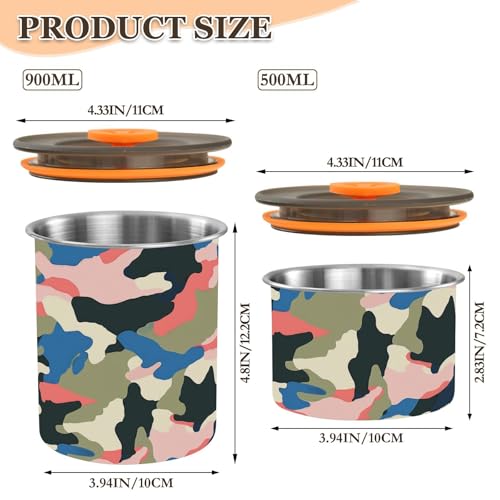 Contenedor de café acero inoxidable con diseño camuflaje miniatura 3